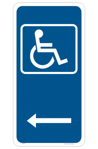 Disabled Parking Sign - choose arrow