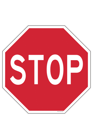 Stop Sign Non-Reflective