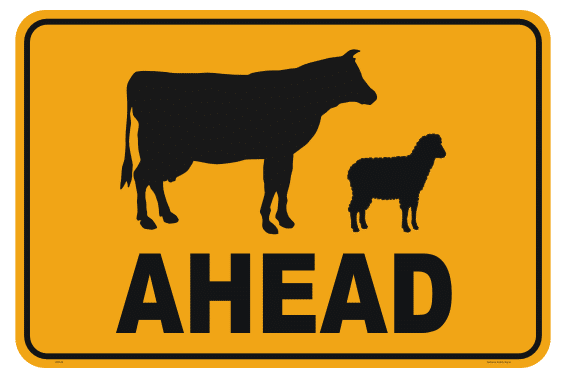 stock ahead sign