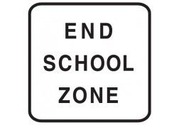 End School Zone Sign