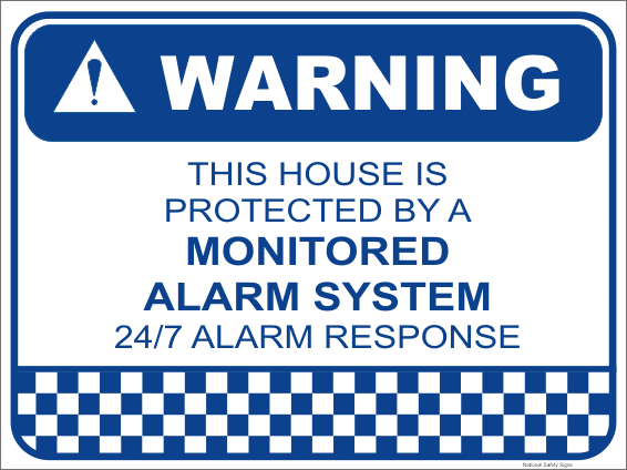 Warning Security Monitoring Sign S28105