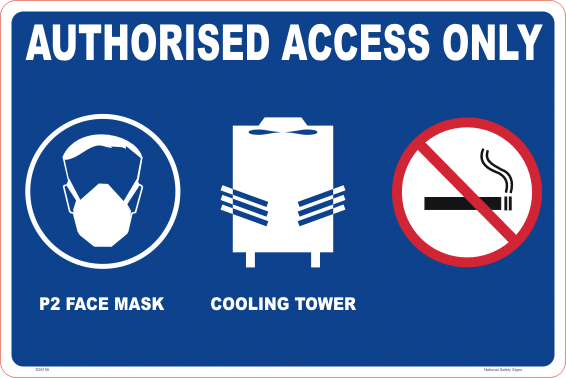 Cooling Tower Access Only Sign S28106