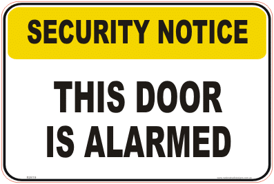 Alarmed Door Sign