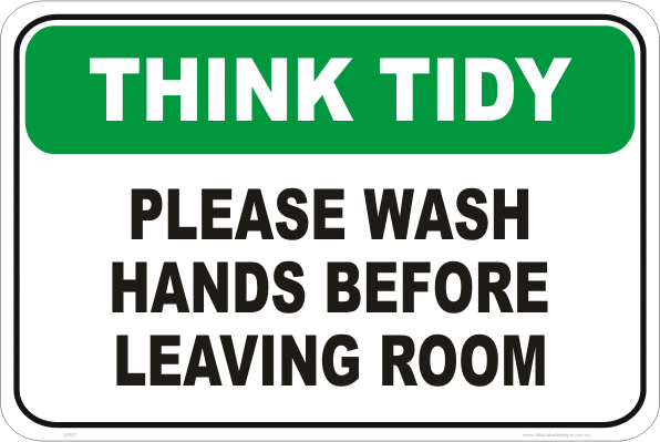 Wash hands sign S2827