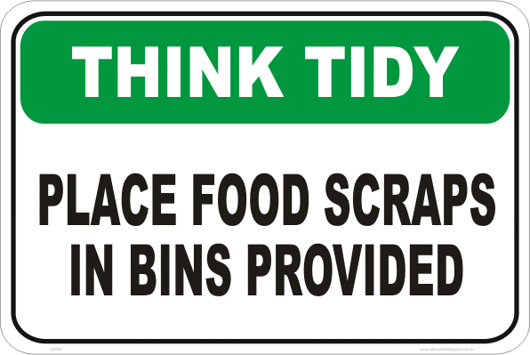 put scraps in bin
