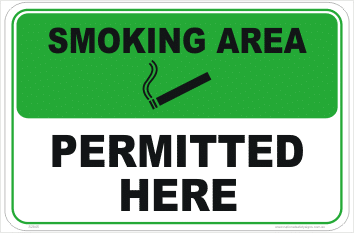Smoking Permitted Here sign