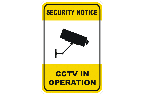 SECURITY CAMERA CCTV in operation