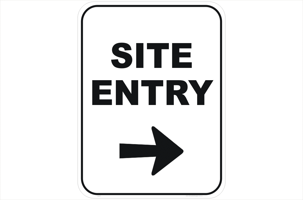 Site Entry Sign
