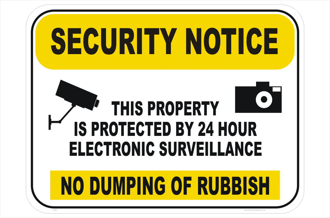 No dumping of rubbish Sign