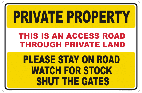 Private Land sign