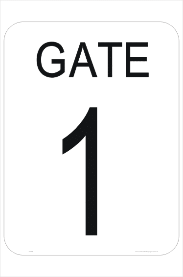 Gate Number sign