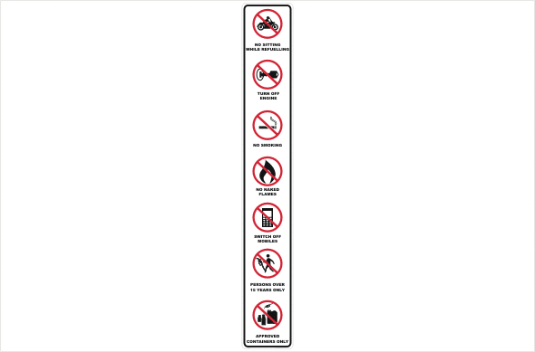 service station pole sign