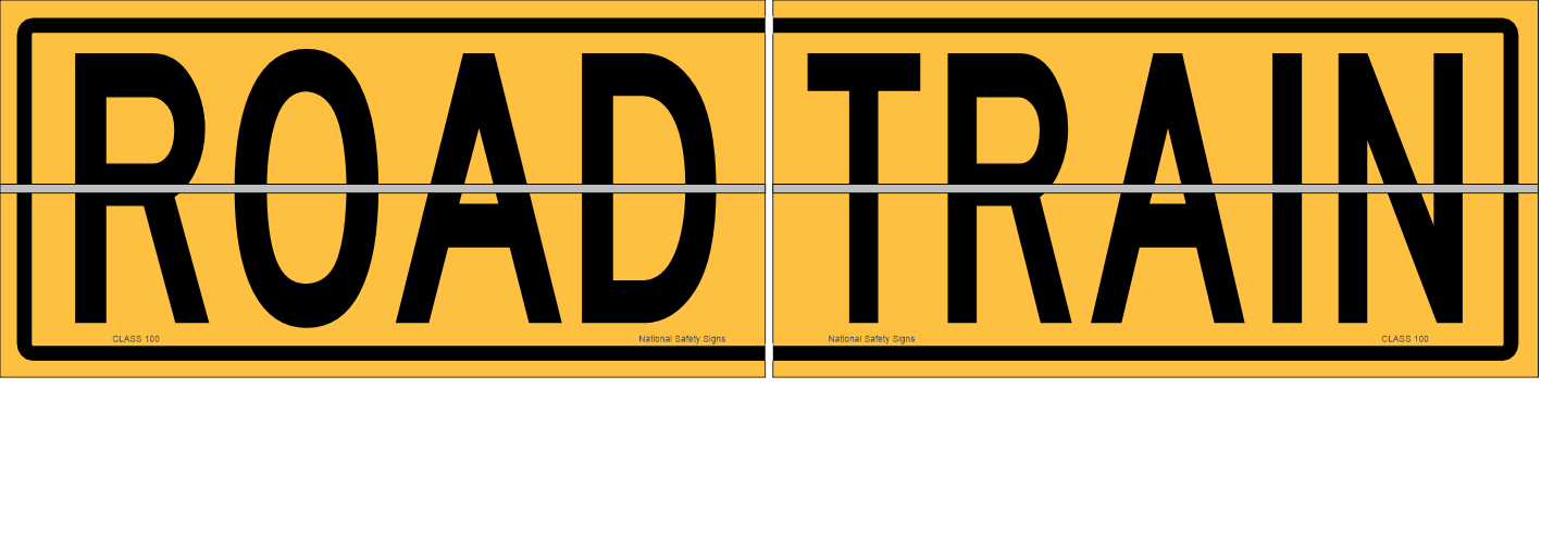 Road Train 2 Piece Hinged Sign T2762