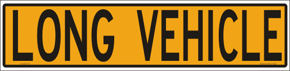 Long Vehicle Sign T2738