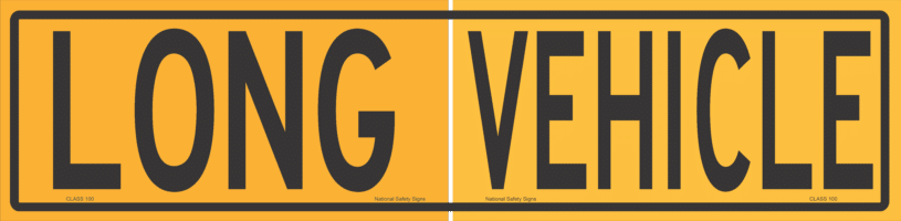 Long Vehicle 2 Piece Sign T2739