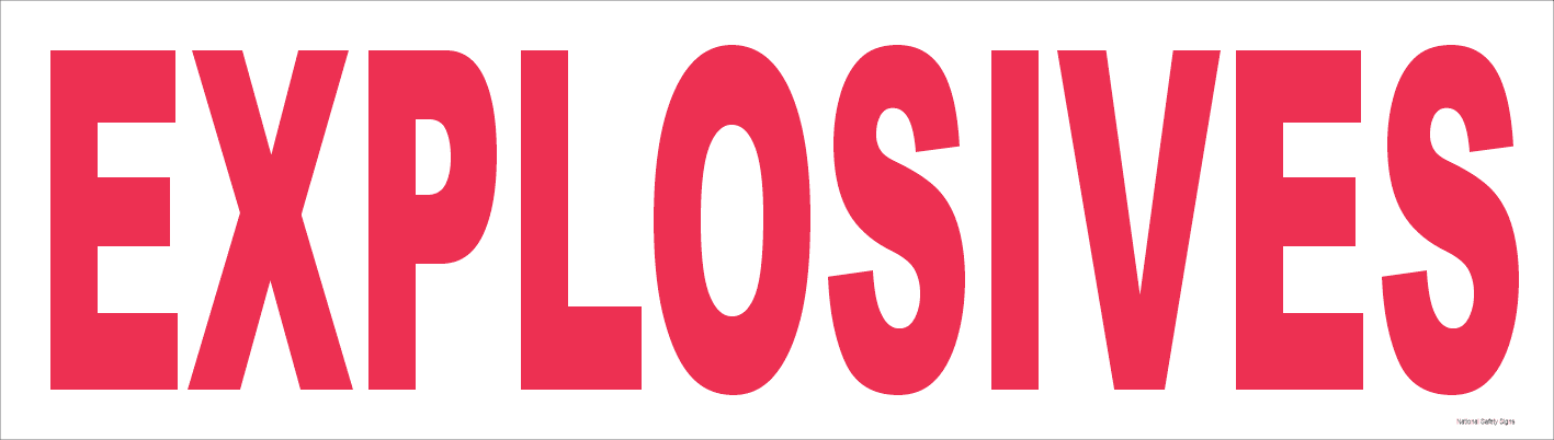 Explosives Foldable Sign T2743