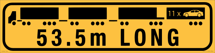 53.5m Long Vehicle Sign - WA T2753