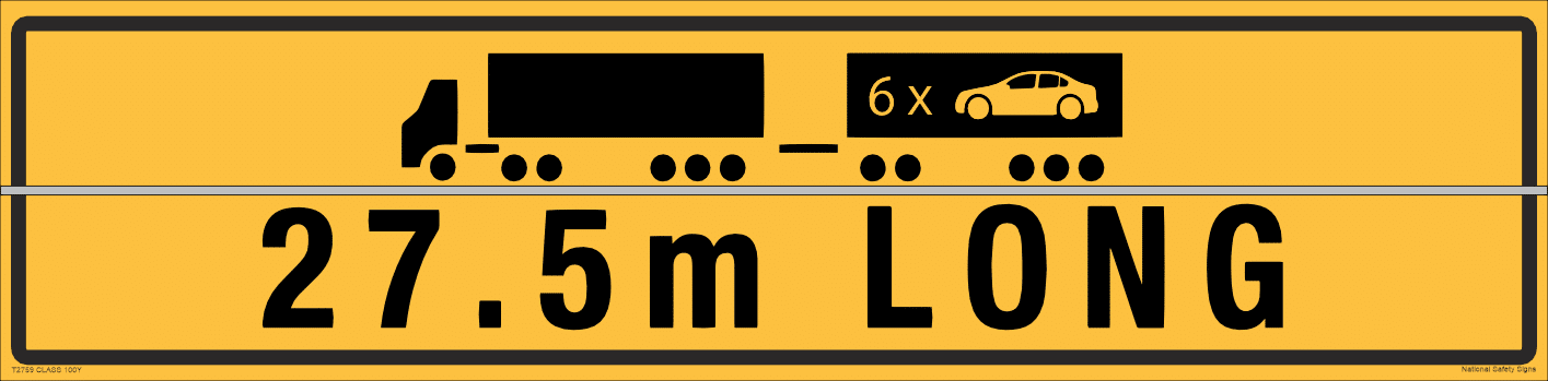 WA 27.5m Long Vehicle Hinged Sign T2759