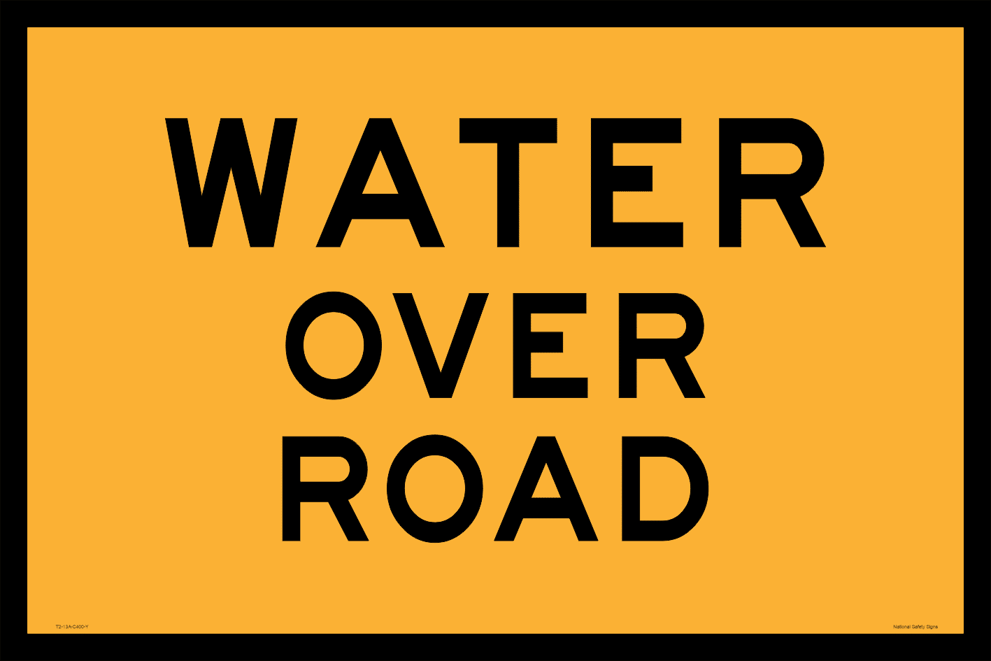 T2-13A Water Over Road Sign