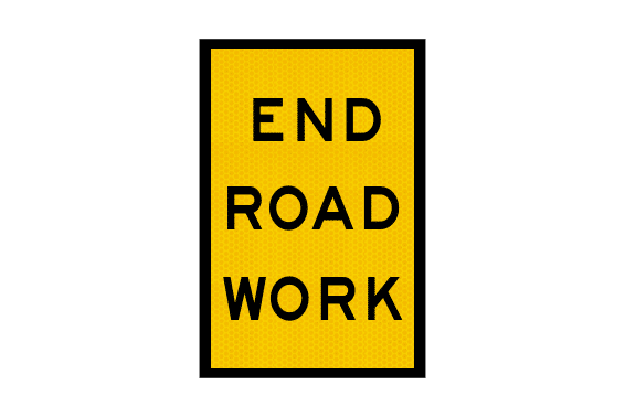 T2-17A - End Road Work Sign