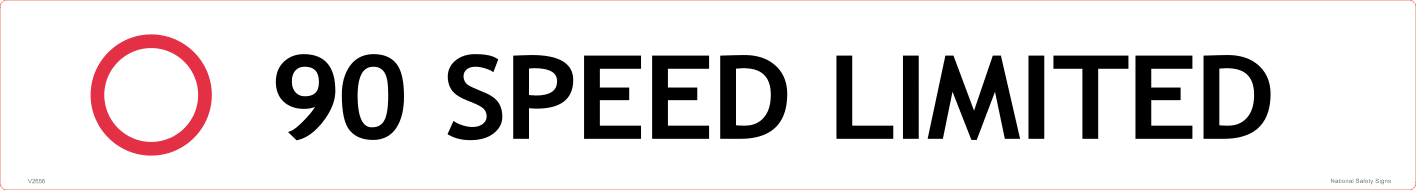90 Speed Limited sticker 600x80mm V2670