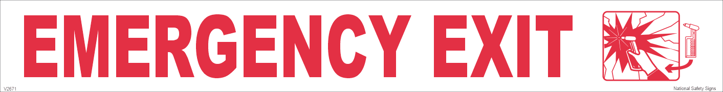 Bus Emergency Exit sign V2671