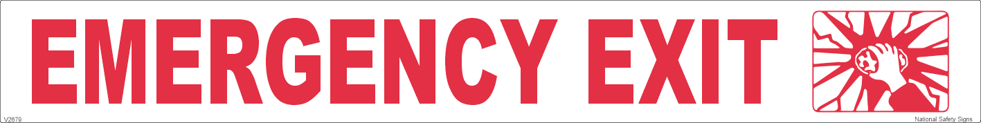 Bus Emergency Exit sign V2679
