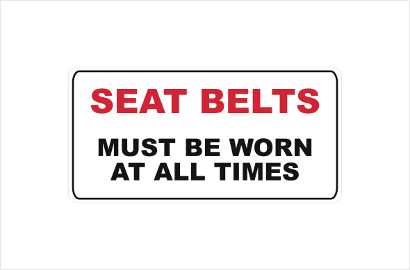 seat belts must be worn