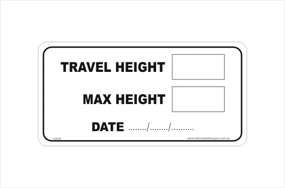 Truck Height Sticker