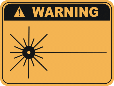 Laser warning sign