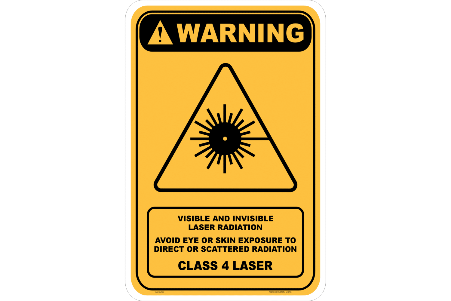 Class 4 Laser Radiation sign W30263
