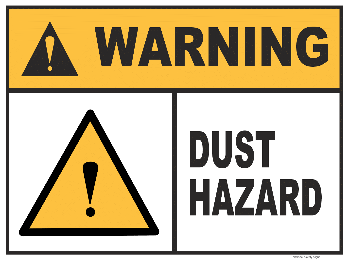 Dust Hazard Sign W30308