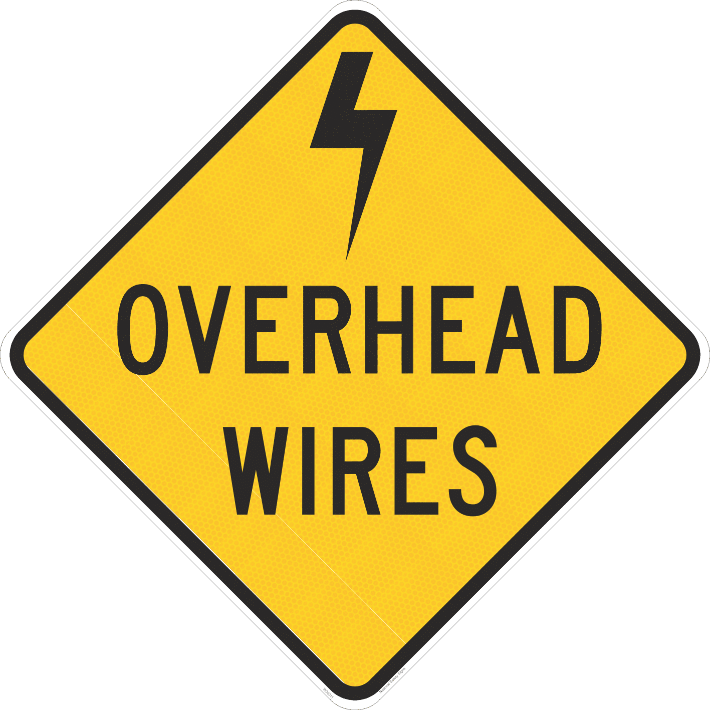 Overhead Wires Warning sign W30311