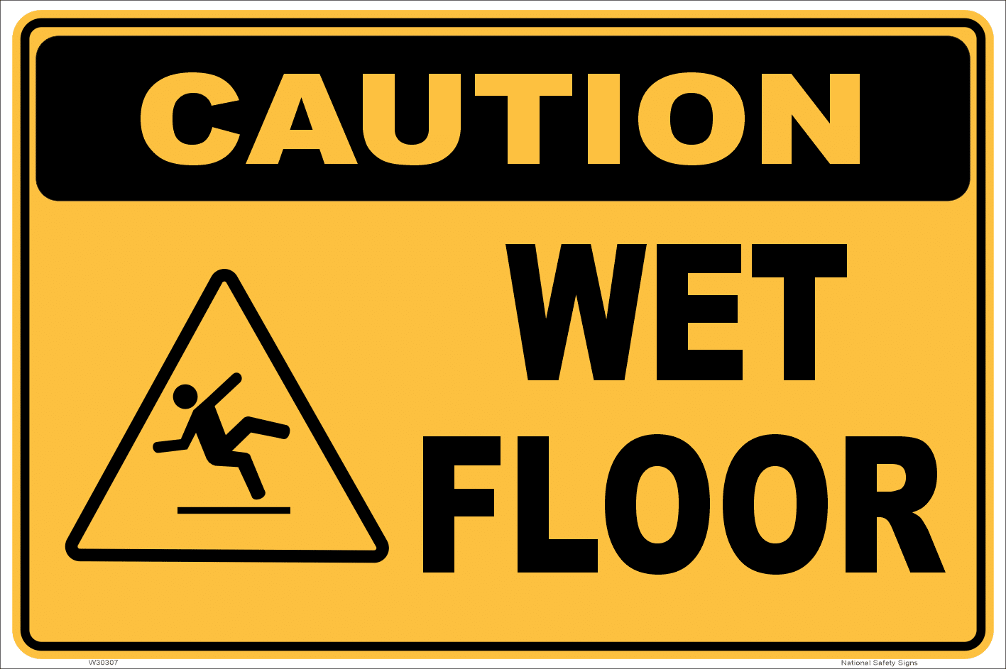 Caution Wet Floor W30319