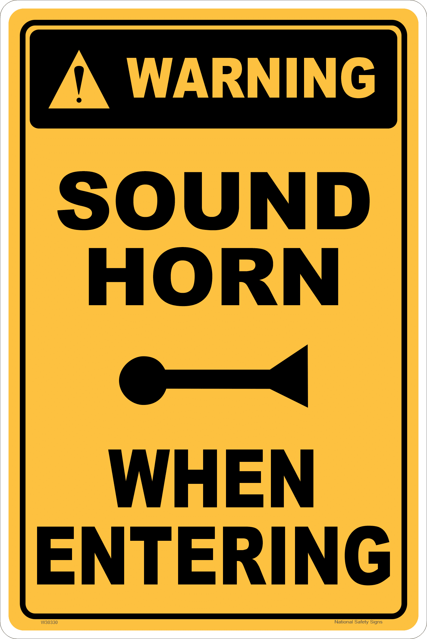 Sound Horn When Entering Sign W30330