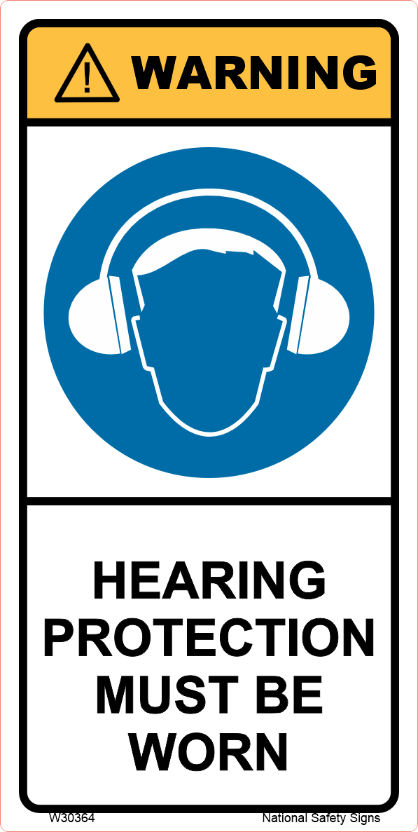 Hearing Protection Warning Stickers W30364