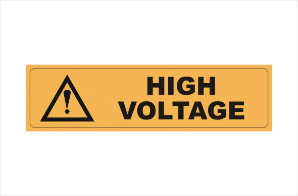 High Voltage label