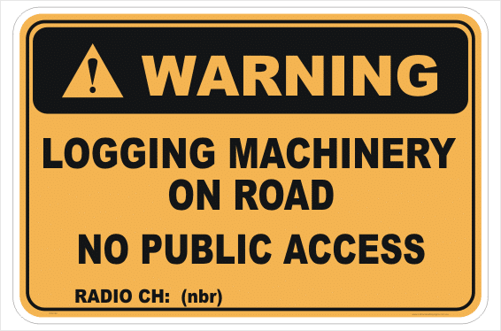 Logging Machinery sign
