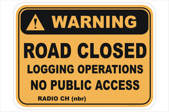 Logging Operations Road Closed