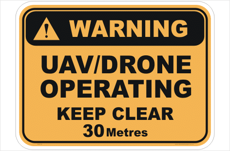 Drone Operating sign