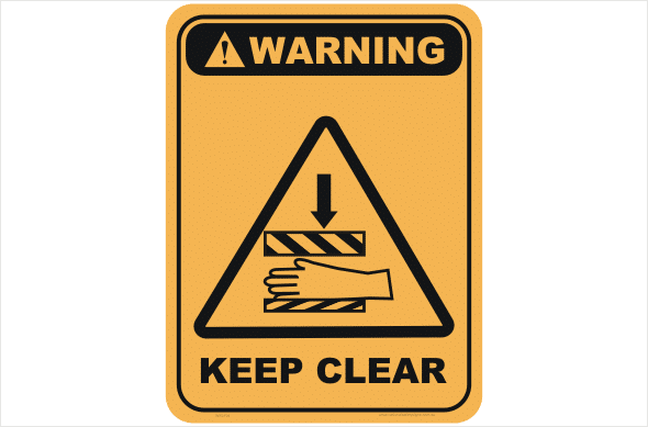 Keep Clear warning sign