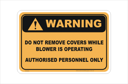 Do Not Remove Covers sign