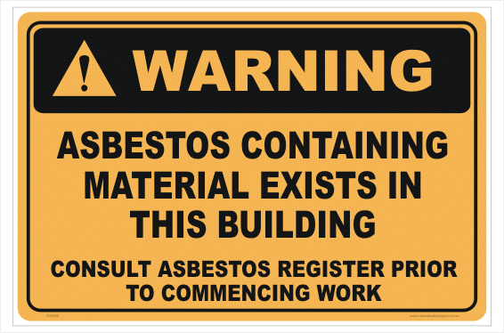 Asbestos Material Sign