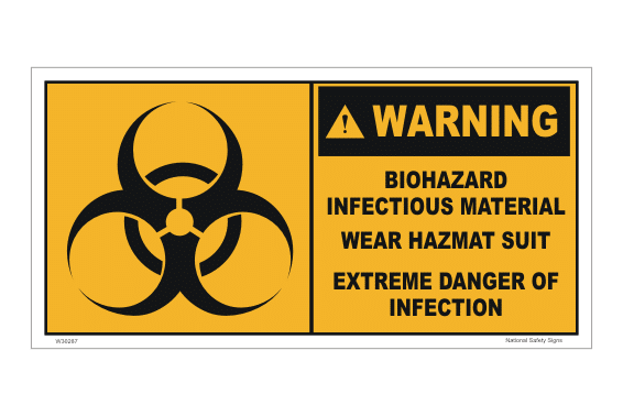 Biohazard Infectious Material Label - Coronavirus COVID-19