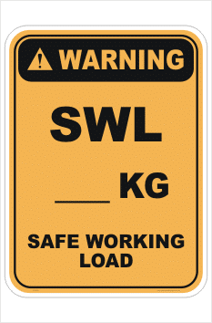 Safe Working Load sign