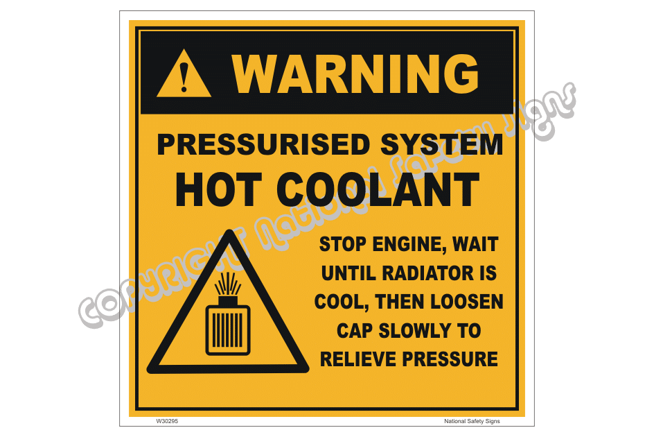 Pressurised system hot coolant