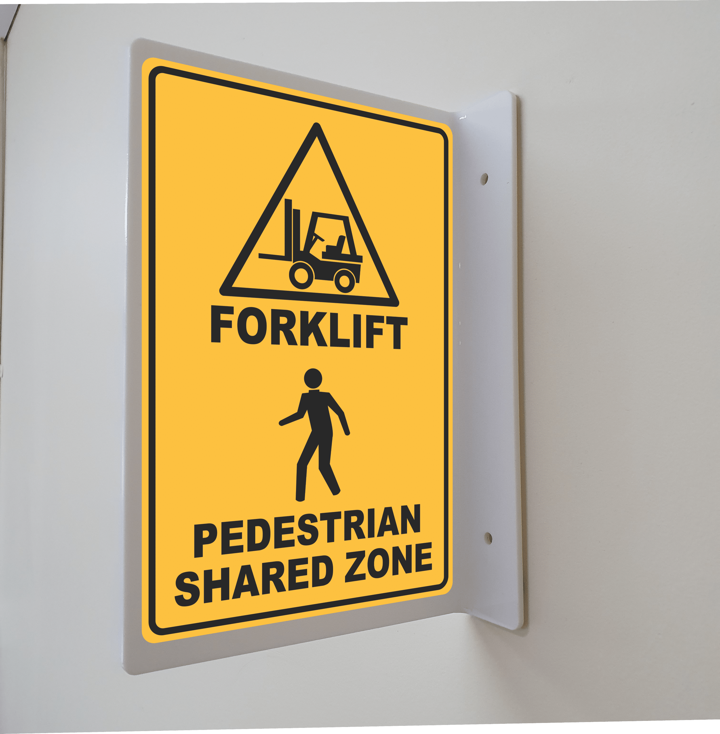 Forklift Pedestrian Shared Projection Wall Sign W30313