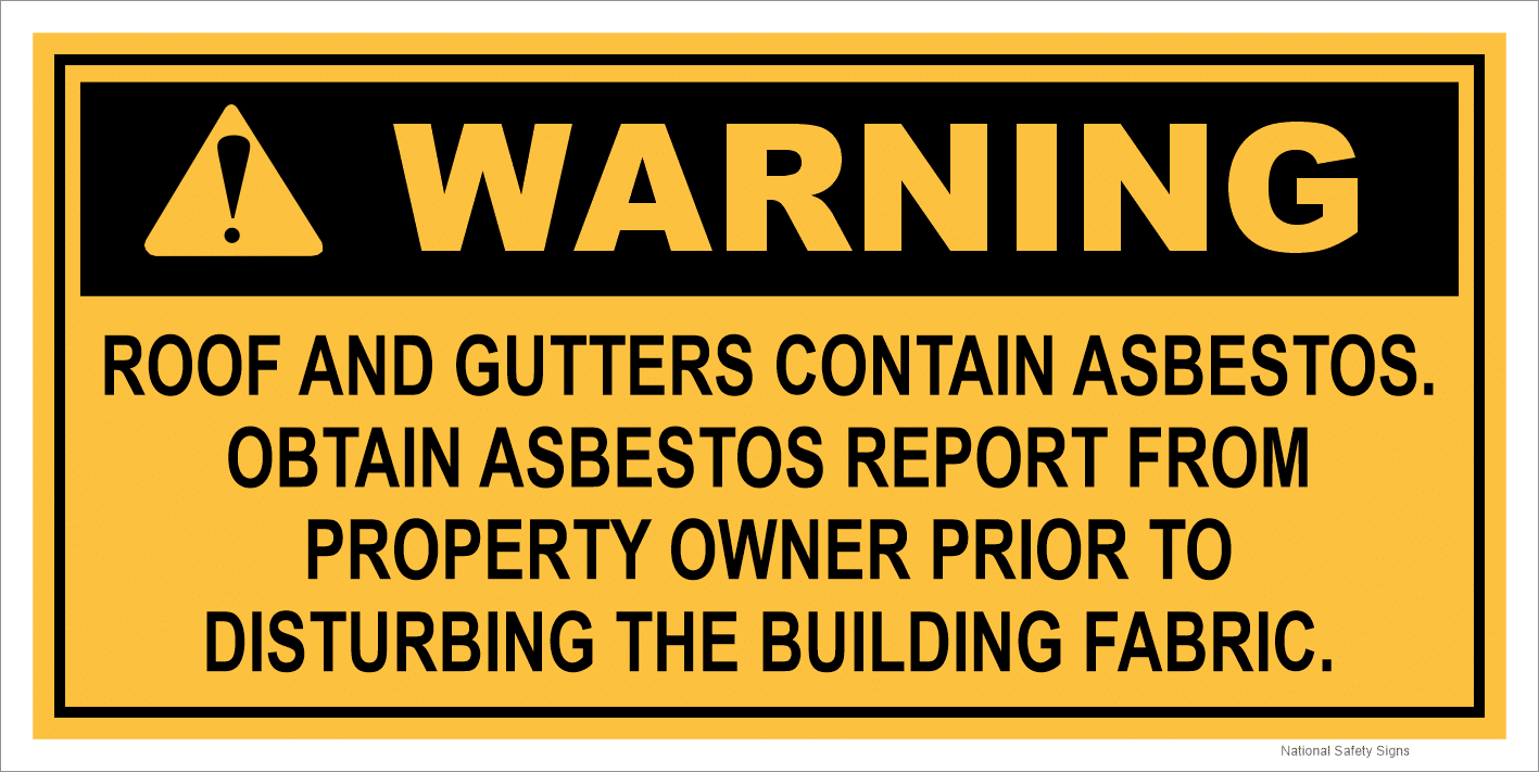 Asbestos Warning Sticker W30324