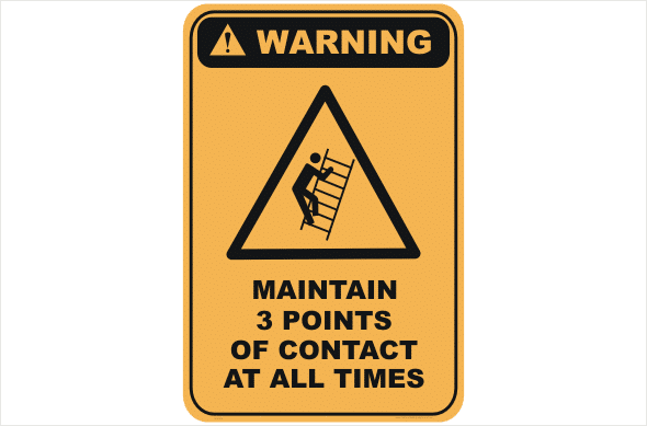 3 Points of Contact warning sign