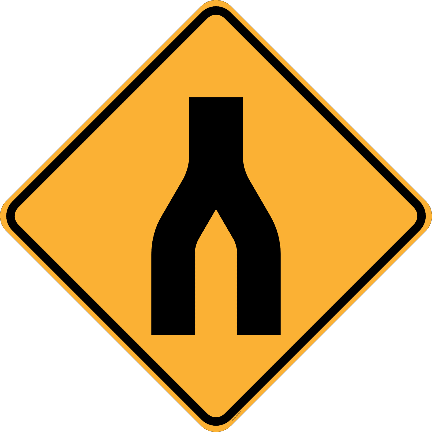 W4-6 End Divided Road (symbolic)